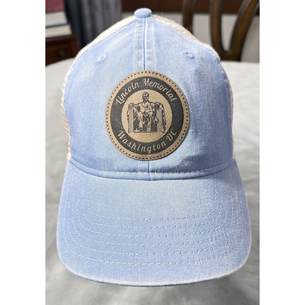 Lincoln Memorial Comfort‎ Colors Hat Cap Snap Back Mens One Size Blue DC Trucker